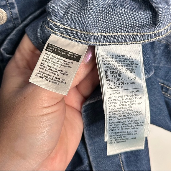 Leviβs Plus Size Denim Dress Snap Up NWT Size 2X - Picture 7 of 14